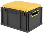 PROREGAL Eurobox NextGen Seat Box Gelb | HxBxT 26,5x30x40cm | 20 Liter | Griffe...