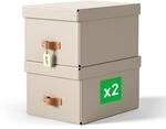 Leitz Puro Aufbewahrungsbox mit Deckel, Medium, 2er-Set, Box 17 L, stapelbar,