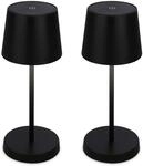 BRILONER - 2er-Set LED Tischlampen kabellos mit Touch, dimmbar in Stufen,
