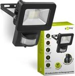 goobay 53877 LED Strahler Bewegungsmelder Au&szlig;en 10W / PIR Sensor Au&szlig;enstrahler IP44