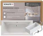 Schulte Badewanne Onda 180x80 cm, Komplett inkl. Wannentr&auml;ger und Ablauf, aus