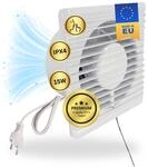 TronicXL 230V Badl&uuml;fter mit Kabel Schalter und Stecker IPX4 125mm Abluft/Zuluft