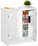Relaxdays Waschbeckenunterschrank mit 2 T&uuml;ren, HxBxT: 60 x 60 x 30 cm, aus MDF,