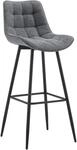 CLP Barhocker Dartford I Gepolsterter Barstuhl I Tresenhocker mit Metall-Gestell und
