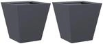 vidaXL Pflanzk&uuml;bel 2 STK., Blumenk&uuml;bel mit Boden, Pflanzkasten Pflanztopf f&uuml;r