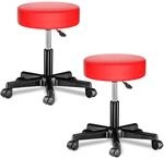 Casaria&reg; Rollhocker H&ouml;henverstellbar 2er Set 10cm Polsterung 46-60cm H&ouml;he...