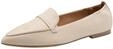 Tamaris Damen Loafer flach Leder, beige, 37 EU