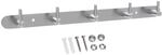 INTIRILIFE Edelstahl Garderobenleiste Modell B - 5 Haken - 38.1 x 4.2 cm -