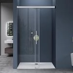 doporro Duscht&uuml;r Nischent&uuml;r dusche Duschabtrennung Duschkabine 100x195cm Duschwand