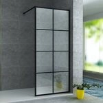 ALONI Walk In Duschwand ESG Sicherheitsglas 8 mm Nano Beschichtung begehbare...