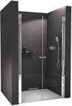 BERNSTEIN Nischendusche 88x195cm Duschabtrennung NT218 mit Doppelpendelt&uuml;ren