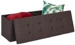 Relaxdays Sitzbank, mit Stauraum, faltbar, gepolstert, mit Trenngitter, 120 L,...