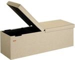 Casaria&reg; Sitzbank mit Stauraum, Beige - Faltbar, 115 x 40 x 40 cm, 130L...