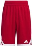 adidas Unisex Kinder Y Everyday Pro Bball Short Shorts, Team Power red/White, 13-14