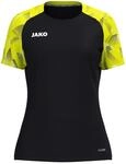 JAKO Damen T-Shirt Sonic, schwarz/Neongelb, 34/36