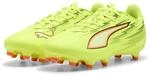 PUMA Women's Ultra 6 Play FG/AG WN's Soccer Shoe, Yellow Alert Black-Glowing Red-Lime