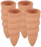 Relaxdays 12 x Tonkegel Bew&auml;sserung, Bew&auml;sserungshilfe Pflanzen, f&uuml;r 1,5 L
