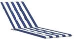 vidaXL Liegestuhl-Auflage Blau&Wei&szlig; Gestreift Oxford-Gewebe, (361377)