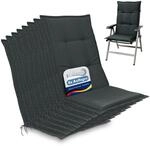 Beautissu 8er Set Hochlehner Auflagen Set Base HL 120x50x6cm Sitzkissen...