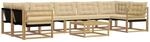 vidaXL Outdoor-Sofagarnitur 8 pcs Wei&szlig; und Beige 79 x 79 x 37 cm, Moderne