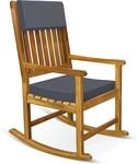 Casaria&reg; Schaukelstuhl Gartenstuhl Holz Anthrazit 160kg Belastbar Bezug 30&deg;