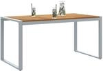 vidaXL Gartentisch Grau 160 x 80 x 75 cm Massivholz Akazie, Akazienholz...