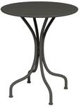 Vente-unique Gartentisch rund - D. 60 cm - Metall - Dunkelgrau - MIRMANDE
