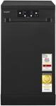 Exquisit Geschirrsp&uuml;ler 45 cm Schmal - Sp&uuml;lmaschine Freistehend, Schwarz