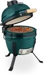 Relaxdays Kamado Grill, &Oslash; 32 cm, Keramikgrill mit Thermometer bis 450&deg;C, BBQ,