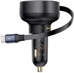 Baseus Car Charger Enjoyment Pro with Cable USB-C, 60W (Black)