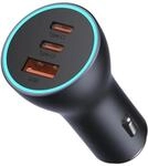 Baseus Car Charger Golden Contactor Pro C+C+U 65W Dark Gray (CGJP010013)