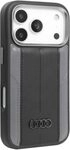 Audi A6 Kunstleder kompatibel mit MagSafe H&uuml;lle f&uuml;r iPhone 17 Pro (Schwarz)