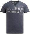Camp David Herren Ausbrenner-Shirt mit Used Look und Label Prints Blue Navy,...
