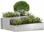 vidaXL Garten-Pflanzgef&auml;&szlig; Silber 100 x 100 x 50 cm Edelstahl, Garten und...