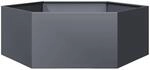 vidaXL Pflanzk&uuml;bel Anthrazit Sechseckig 138x120x45 Stahl