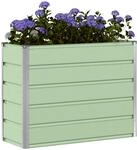 vidaXL Pflanzk&uuml;bel Gr&uuml;n 100 x 40 x 75 cm Stahl, Garten- und Terrassendekor,