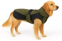 Flamingo Hundemantel Winter &ndash; Eisberg Kaki & Dunkelblau &ndash; 65cm &ndash; warm & modisch