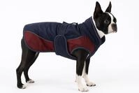 Flamingo Hundemantel Winter &ndash; Eisberg Dunkelblau & Bordeaux &ndash; S 40cm &ndash;