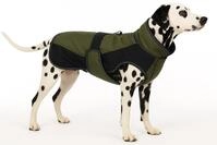 Flamingo Hundemantel Winter &ndash; Eisberg Kaki & Dunkelblau &ndash; 60cm &ndash; warm & modisch