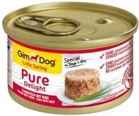GimDog Pure Delight Thunfisch mit Rind - Proteinreicher Hundesnack mit zartem Fisch