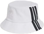 adidas Unisex Sportswear 3 Stripes Bucket Hat, White/Black, S-M
