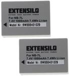 EXTENSILO 2X Akku Ersatz f&uuml;r Canon NB-7L f&uuml;r Kamera (1000 mAh, 7,4 V, Li-Ion)