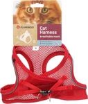 katzengeschirr - Step&Go Berta rot M - 29-33 cm / 42-46 cm - Nylon mit atmungsaktivem