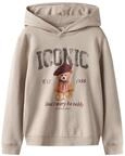 NAME IT M&auml;dchen Nkfrycca Ls Nreg Sweat Wh Bru Box, Cement, 122-128