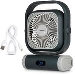 MEDION Ventilator E10 TF (Akku, Mini Ventilator, USB Ventilator klein mit Licht,