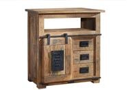 MASSIVMOEBEL24.DE | Railway Kommode 80x45x85 Mango, Farbe:Natur lackiert,