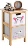 IDIMEX Kommode ESTA mit 2 Schubladen, kleines Standregal f&uuml;r Kinderzimmer,
