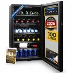 Sommertal K&uuml;hlschrank GK100&ndash; Leiser Getr&auml;nkek&uuml;hlschrank mit LED,...