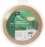 PAPSTAR, 100 Backpapiere &Oslash; 23 cm &middot; 4,5 cm braun f&uuml;r Hei&szlig;luftfritteusen