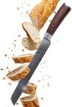 Wakoli EDIB Brotmesser Wellenschliff aus echtem Damaststahl (VG10 Kern) mit 23cm
